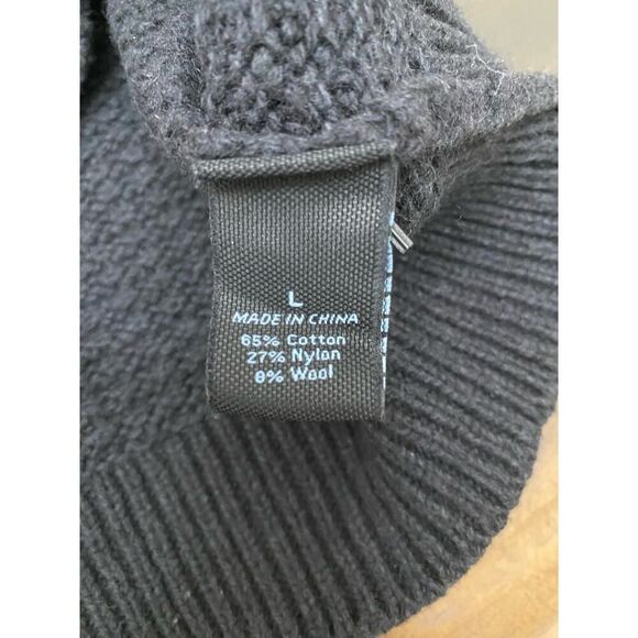 Marc Anthony Wool Blend Knit Pull-Over Sweater Crew Neck Casual Black Size L - Picture 7 of 8